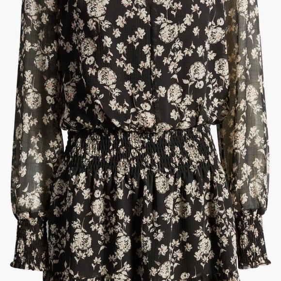 Chelsea 28 Floral Print Long Sleeve Chiffon Dress Size XS - Picture 6 of 8